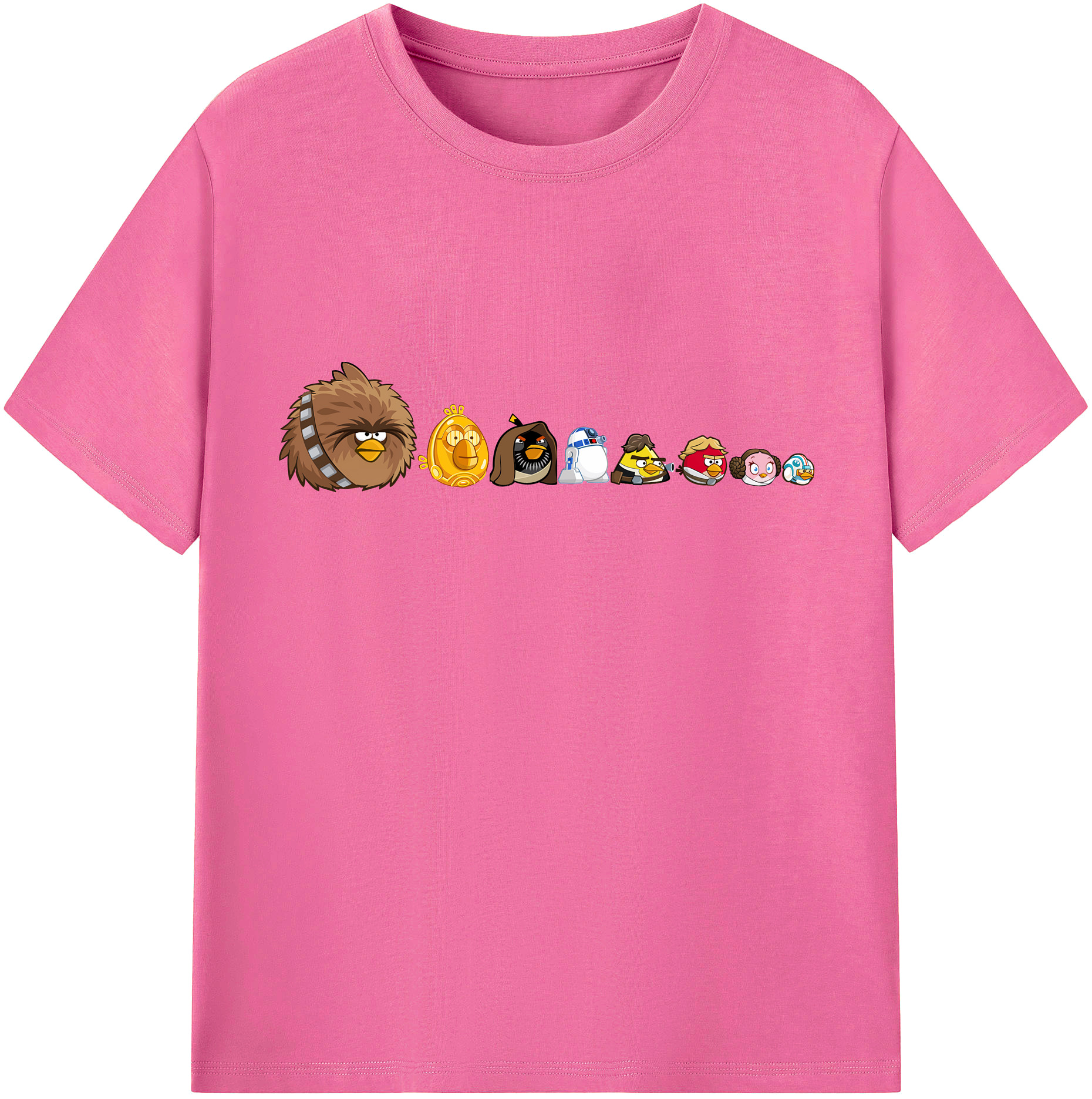 （画像用） Angry Birds アングリーバード レディースカジュアルプリントTシャツ（綿100％）